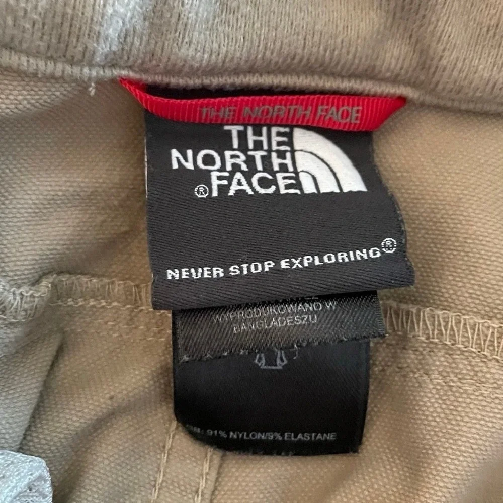 North Face Mens Size 40 Paramount Convertible Hiking Shorts Belted Khaki Outdoor